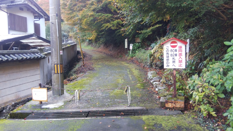 白峯寺前の道