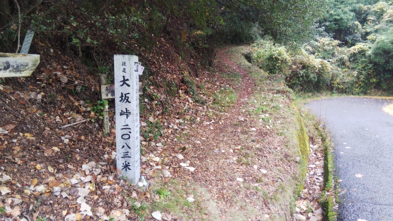 大坂峠標識